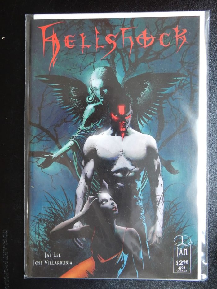 Hellshock #1 with excellent dark art by Jae Lee