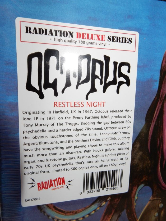 Octopus "Restless Night" 180 Gram OGV Vinyl Reissue NEW