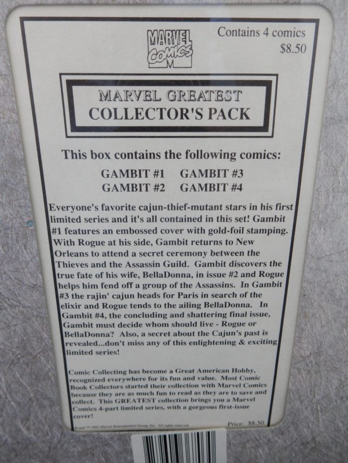 Marvel's Comics Greatest Collector's Pack Gambit #1 #2 #3 #4