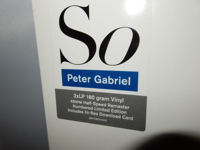 Peter Gabriel "So" 3XLP Vinyl Limited Edition Numbered Gatefold