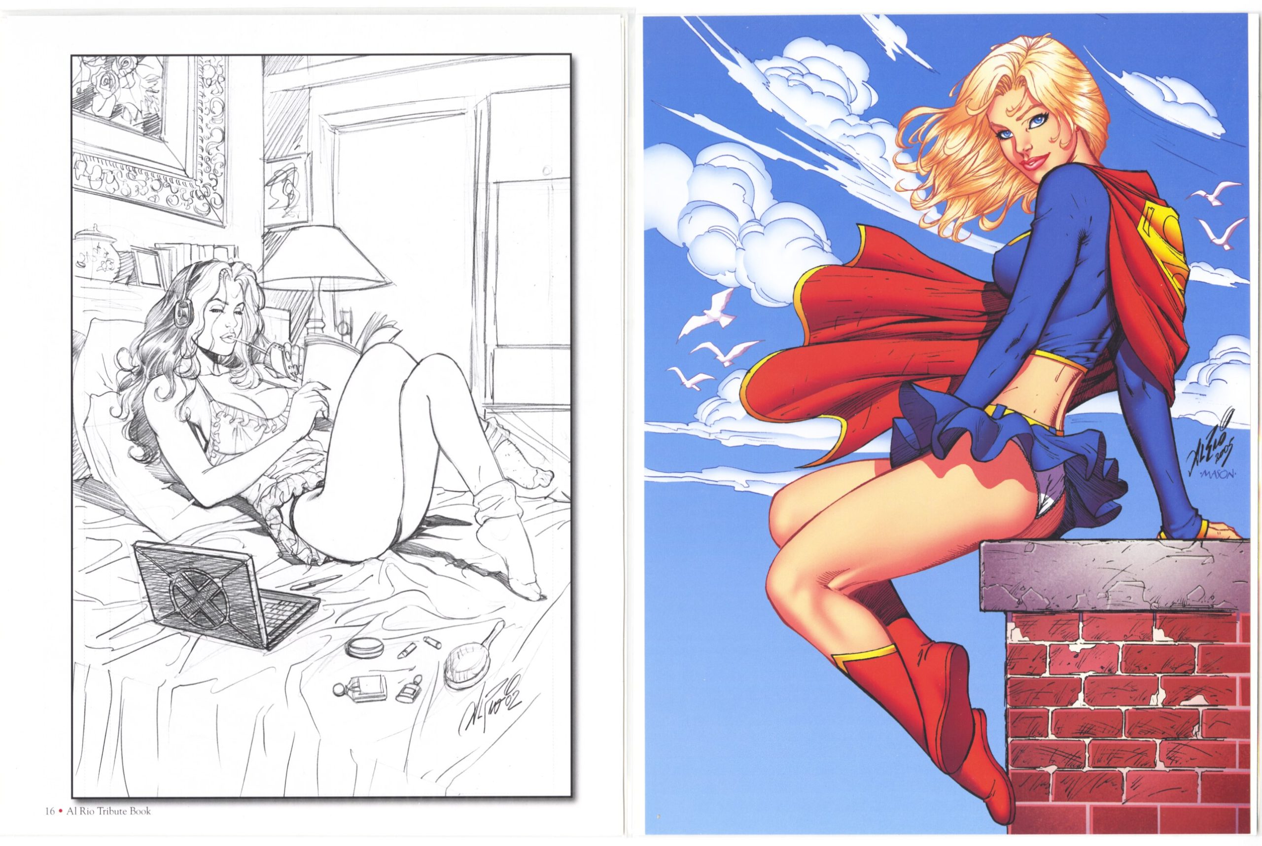 Rogue and Supergirl - Two pages inside.