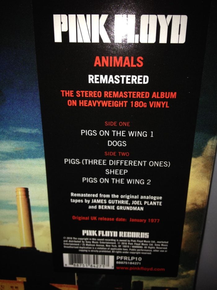 Pink Floyd "Animals" 180 Gram Remastered Vinyl LP 2016 NEW