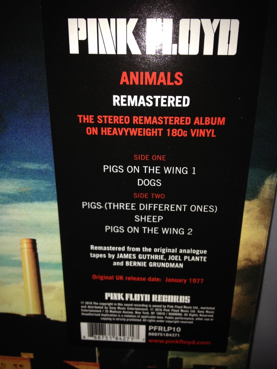 Animals New Vinyl Pink Floyd 180 Gram 