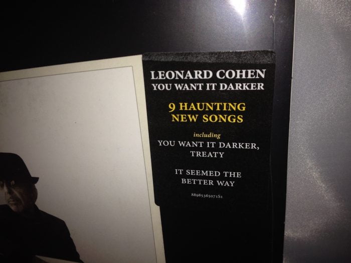 Leonard Cohen "You Want It Darker" Limited Edition 180 Gram Vinyl
