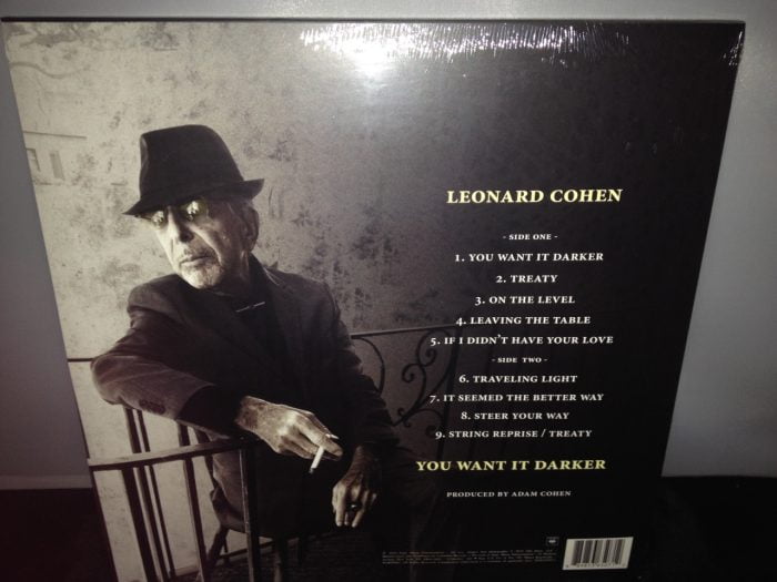 Leonard Cohen "You Want It Darker" Limited Edition 180 Gram Vinyl