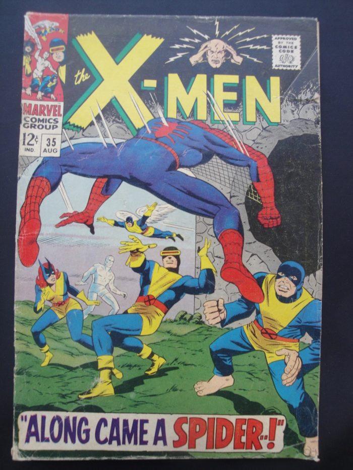 X-Men #35 - 1967 - Silver Age - Spider-Man Crossover, Stan Lee