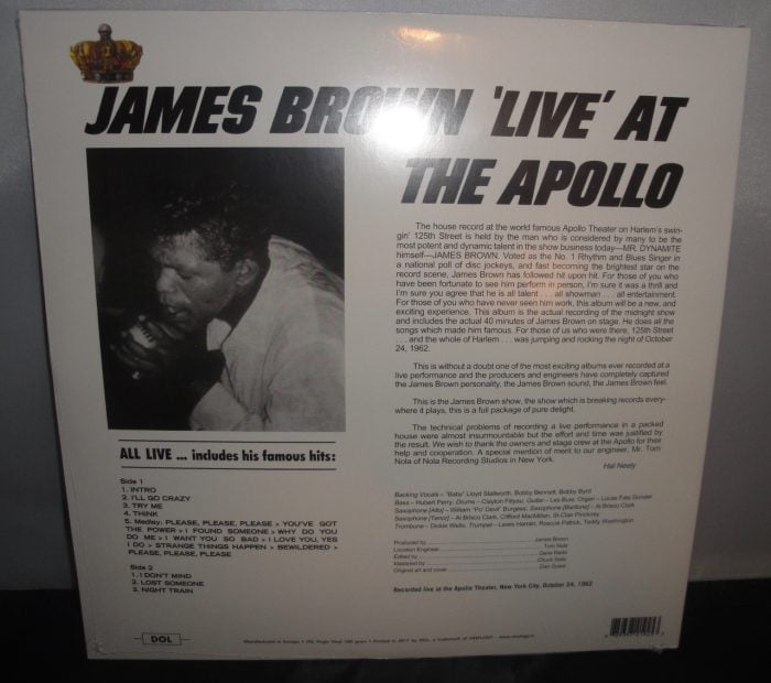 James Brown - Live At The Apollo [Import], 180 Gram, 2017, Reissue