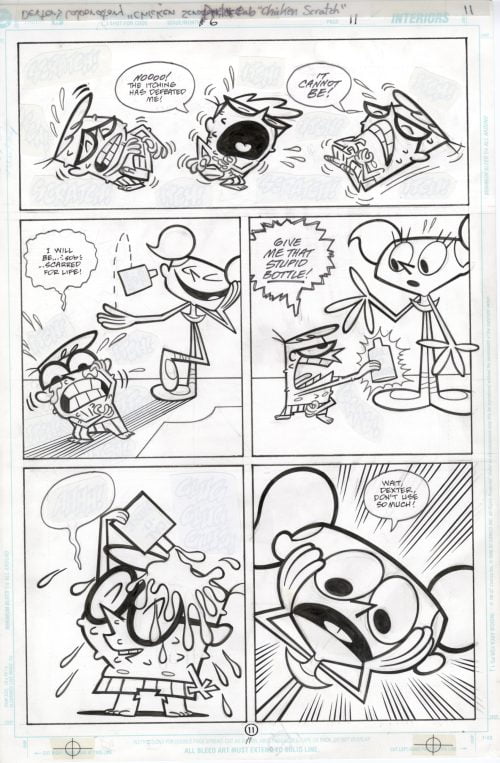 Dexter's Laboratory #6 page 11, Original art by Bill Wray for DC Comics, 2000