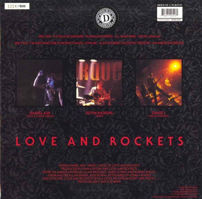Love and Rockets - Express - 150 Gram, Limited, Numbered, Red, Colored Vinyl, Reissue, 2014