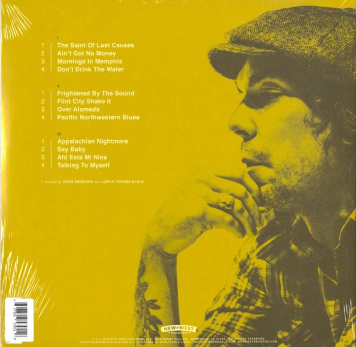 Justin Townes Earle - The Saint Of Lost Causes - Limited Edition, Metallic Gold/Yellow, Vinyl, LP, New West Records, 2019