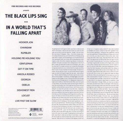 The Black Lips - Sing In A World That's Falling Apart - Ltd Ed, Die-Cut Jacket, Red Colored Vinyl, Fire Records, 2020