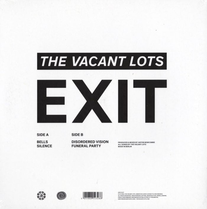 The Vacant Lots - Exit - Limited Edition, Vinyl, EP, A Recordings, 2019