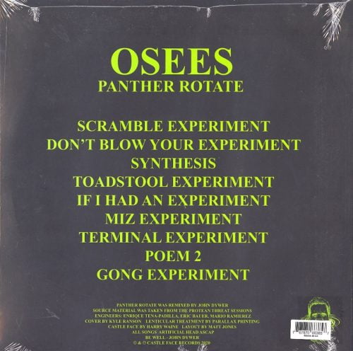 Osees - Panther Rotate - Limited Edition, Purple, Colored Vinyl, Castleface Records, 2020
