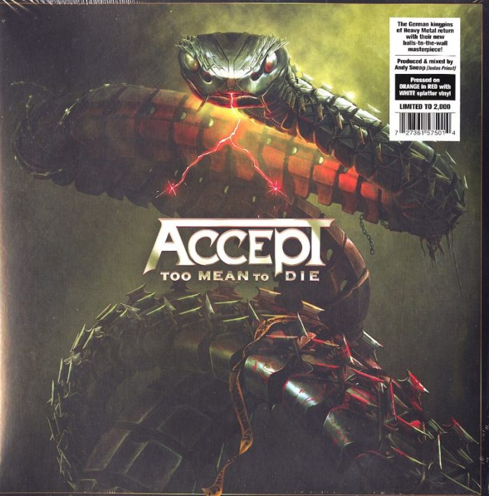 Accept - Too Mean to Die - Ltd Ed, Red w White Splatter, Double Vinyl, Nuclear Blast, 2021