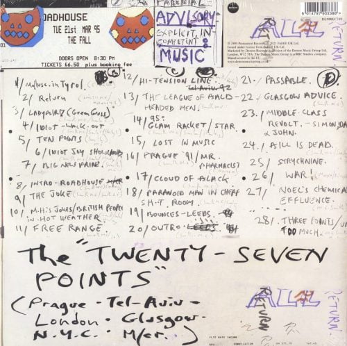 The Fall - Twenty-Seven Points: Live 92-95 - Ltd Ed, Clear, 2XLP, Vinyl, LP, Demon Records, 2021