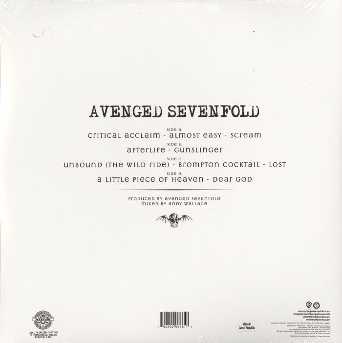 Avenged Sevenfold - Avenged Sevenfold - Limited Edition, Orange, Colored Vinyl, 2XLP, Hopeless, 2022
