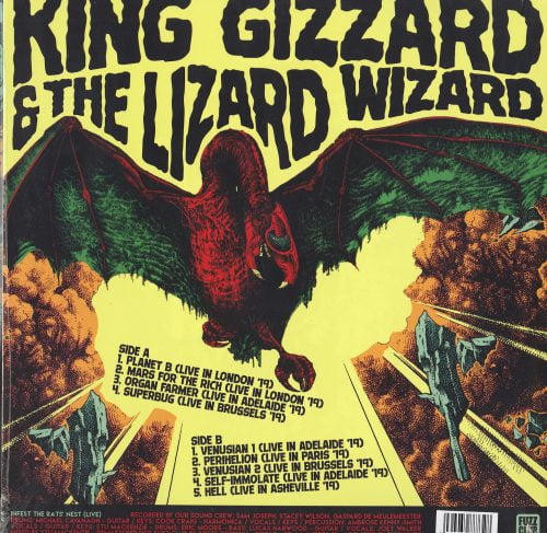 King Gizzard & The Lizard Wizard - Infest The Rats’ Nest LIVE, Ltd Ed, 180 Gram Red Vinyl, Fuzz Club, 2022