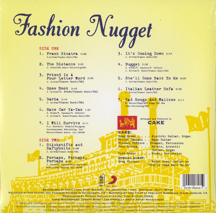 Cake, Fashion Nugget, 180 Gram, Vinyl, Remastered, LP, Sony, 2022