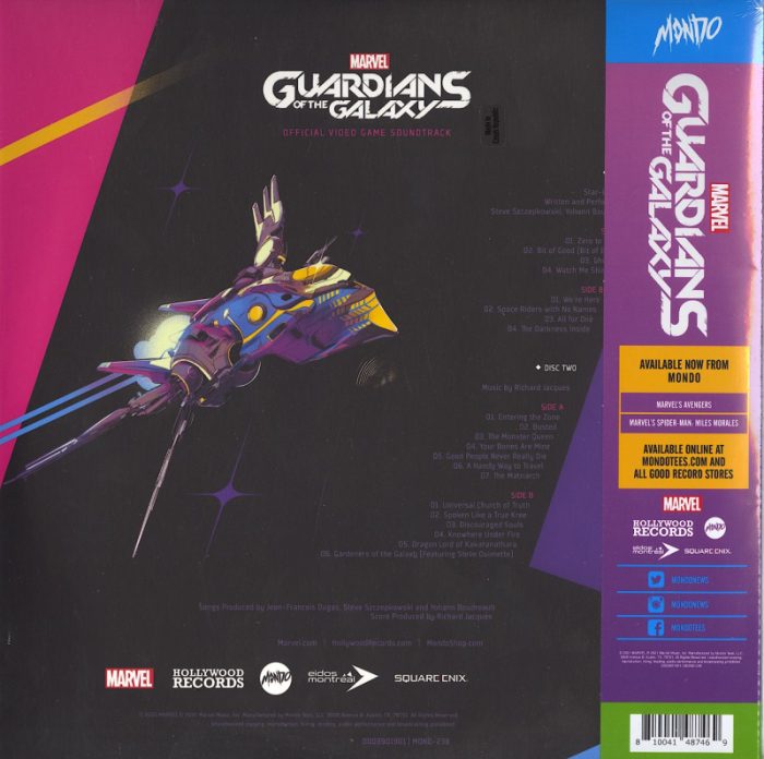 Marvel Guardians of the Galaxy Official Video Game Soundtrack, Double Vinyl, LP, Mondo, 2022