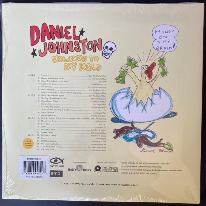 Daniel Johnston, Welcome To My World, Ltd Ed, Clear and Pink Vinyl, Booklet, 2XLP, 2022