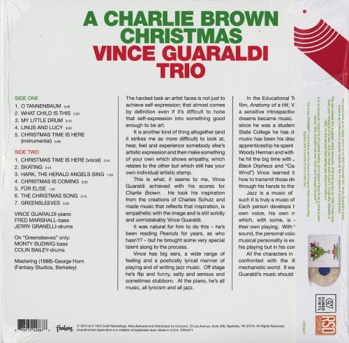Vince Guaraldi, A Charlie Brown Christmas, Snowstorm Colored Vinyl, LP, Fantasy, 2022