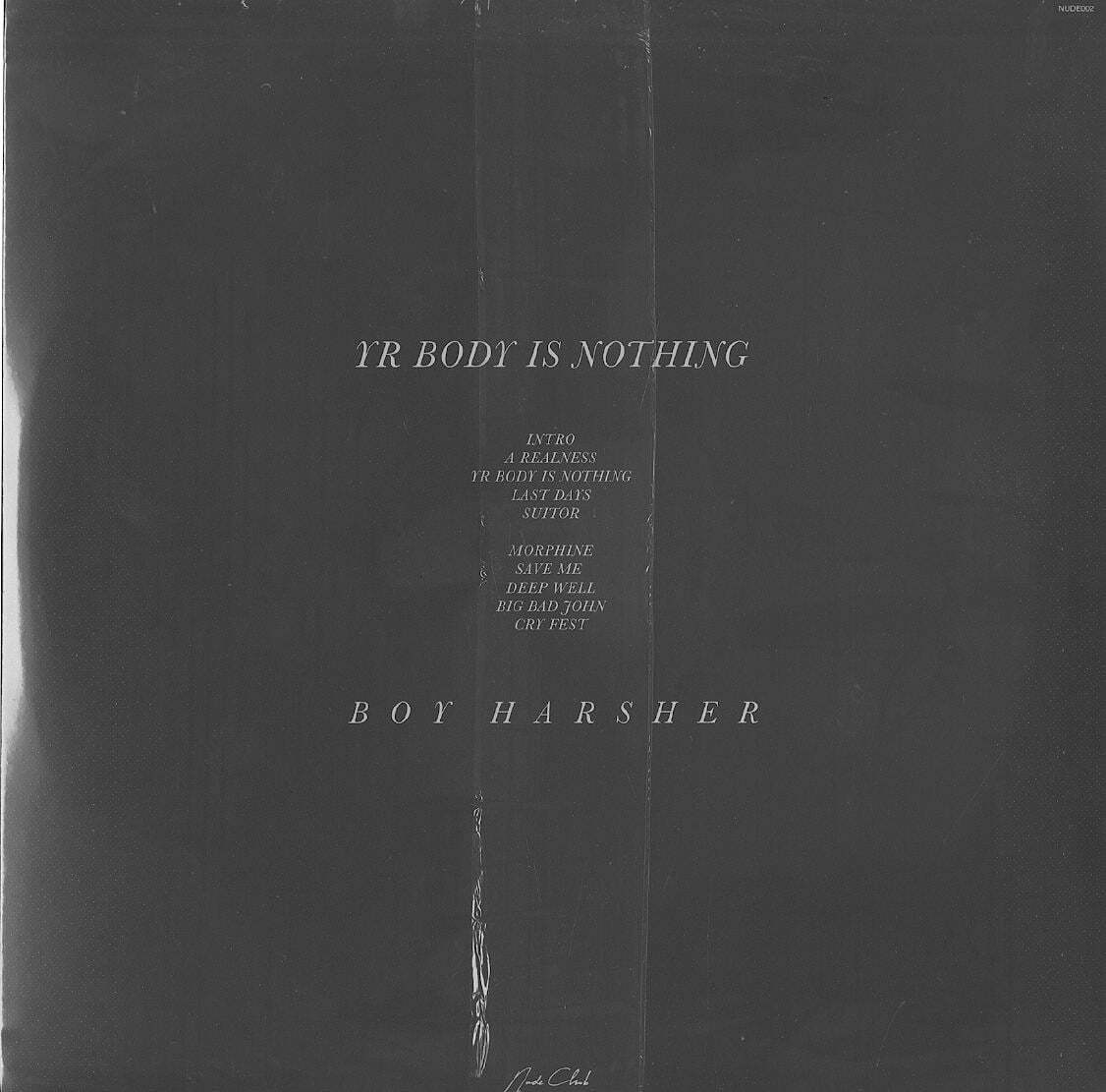 Boy Harsher, Yr Body Is Nothing, Limited Edition, Clear with Blue Smoke, Colored Vinyl, LP, Nude Club, 2022