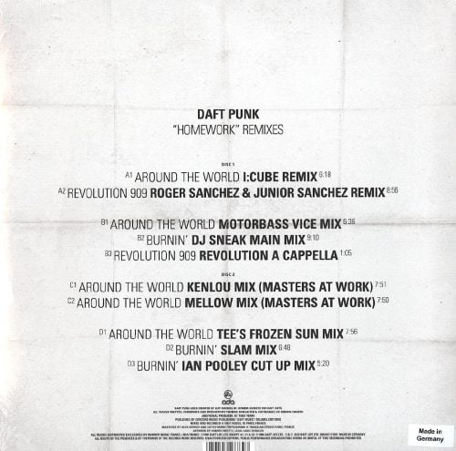 Daft Punk, Homework Remixes, Limited Edition, 140 Gram, Double Vinyl, LP, Daft Life, 2022