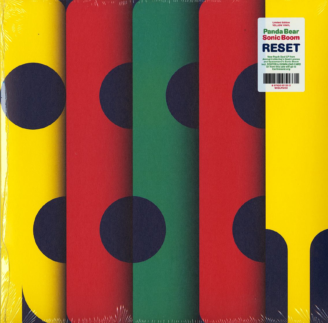 Panda Bear and Sonic Boom, Reset, Limited Edition Yellow Vinyl, LP, Domino, 2022