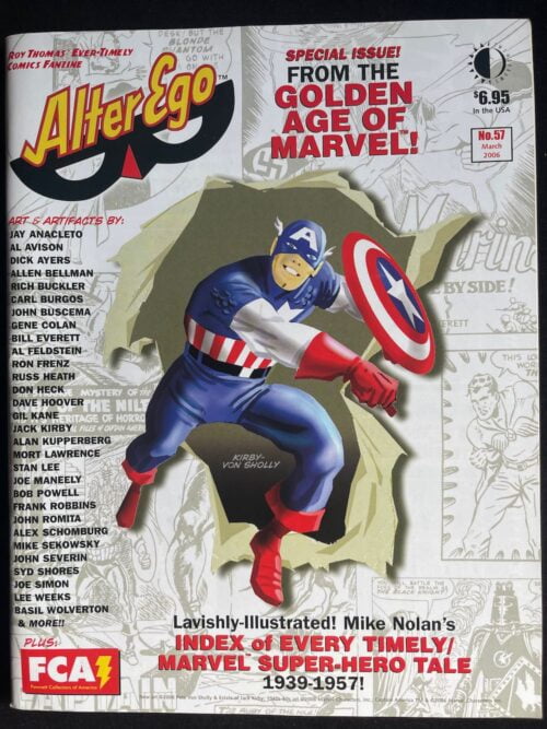 Alter Ego Magazine #57, Jack Kirby Cover Art, Timely Comics, Gene Colan, Rip-Offs, Twomorrows Publishing, 2006