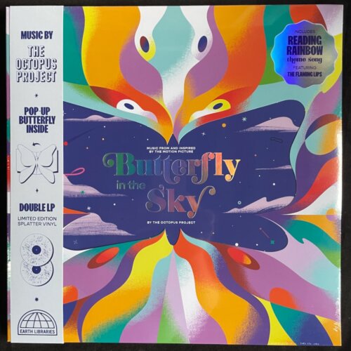 The Octopus Project, Butterfly In The Sky, Rainbow Splatter Double Vinyl, Earth Libraries, 2024
